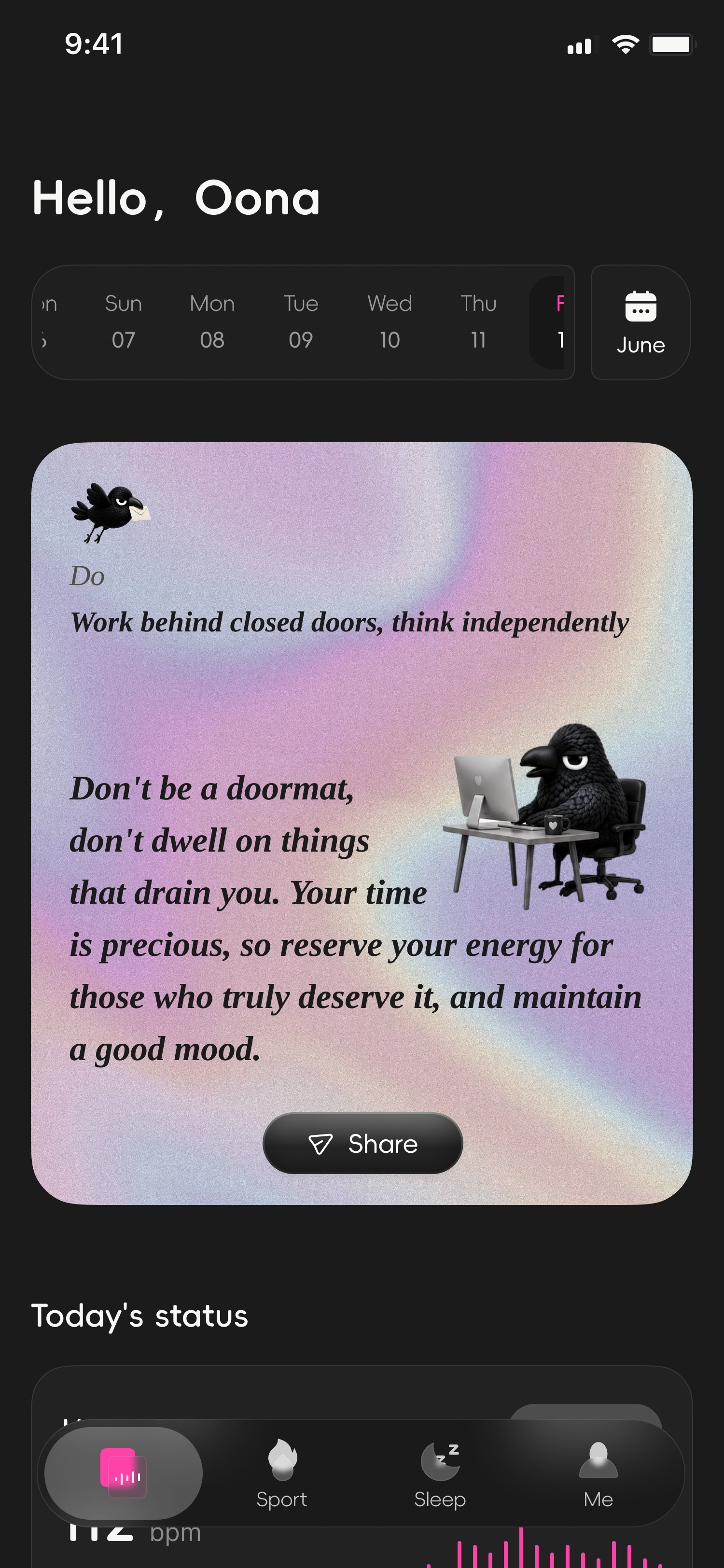HearlingU app home screen